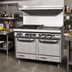 Thumbnail image #2 for Southbend S-Series 48-Inch Gas Restaurant Range with 2 Open Burners, 36-Inch Griddle, and 2 Space-Saver Ovens
