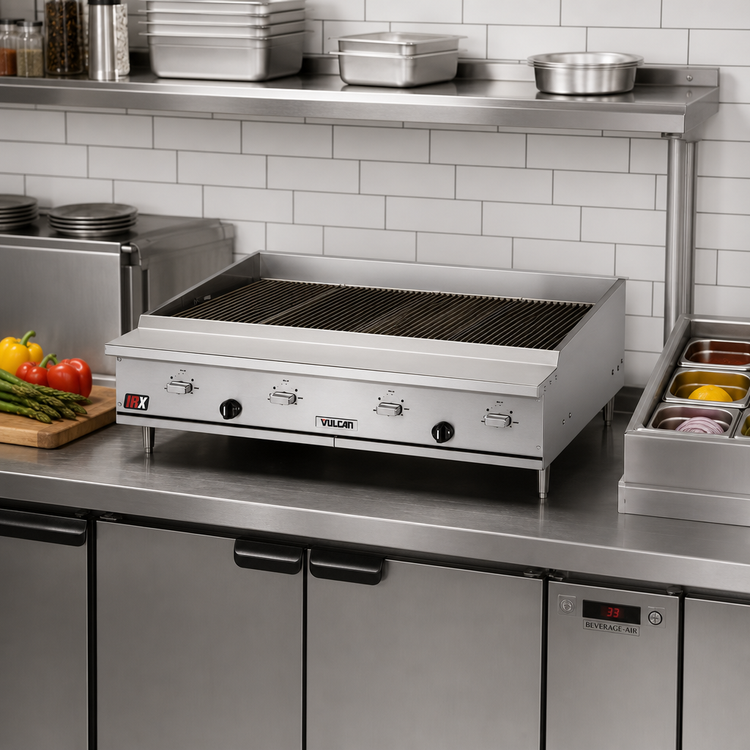 Product image #2 for Vulcan IRX Technology VTEC25 Countertop Gas Infrared Charbroiler, 25-1/2 Inch, 2 Burners