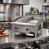 Thumbnail image #2 for Omcan 24-Inch Countertop Natural Gas Charbroiler and Griddle Combo with 12-Inch Cooking Surfaces