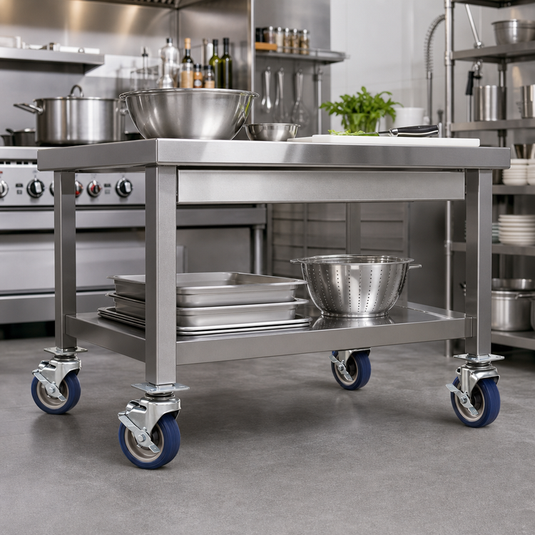 Product image #2 for Krowne Economy Series 5-Inch Swivel Plate Casters with Brake, Set of 4