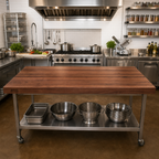 Thumbnail image #2 for John Boos Boos Block WALKCT2-6027-O 60 x 27 x 2-1/4-Inch Edge Grain Walnut Countertop, Penetrating Oil Finish