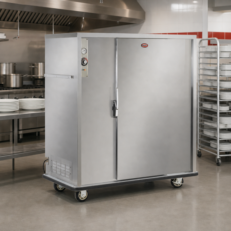 Product image #2 for FWE A-Series A-XL Single-Door Heated Banquet Cart, Radiant Heat, 96-120 Covered Plate Capacity