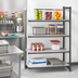 Thumbnail image #2 for Cambro Camshelving Basics Plus 4-Tier Solid Add-On Polymer Shelving Unit, 18 x 60 x 64 Inches, Brushed Graphite