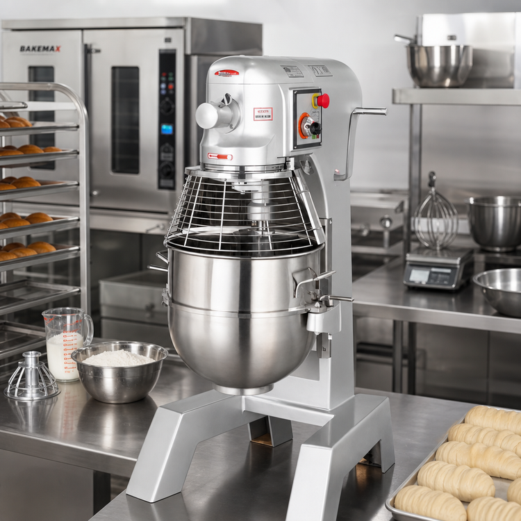 Product image #2 for BakeMax 30 Qt Countertop Planetary Mixer, 3-Speed Gear Driven