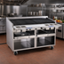 Thumbnail image #2 for Bakers Pride Dante Series 60-Inch Gas Radiant Charbroiler, Floor Model, Open Cabinet Base
