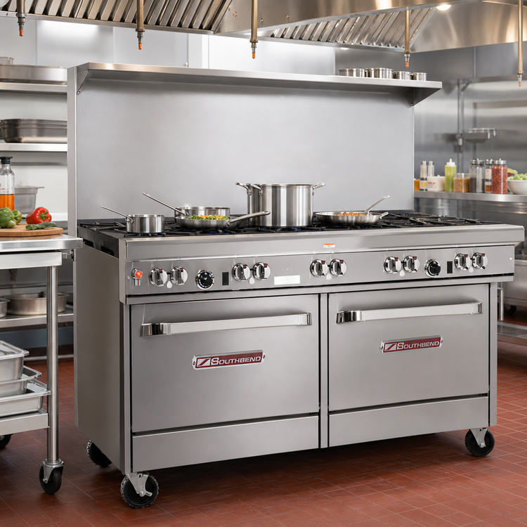 Product image #2 for Southbend Ultimate 60-Inch Gas Restaurant Range with 9 Open Burners and (2) Convection Ovens
