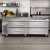 Thumbnail image #2 for Turbo Air PRO Series 84-Inch Two-Section Freezer Chef Base with 4 Drawers and Flat Top