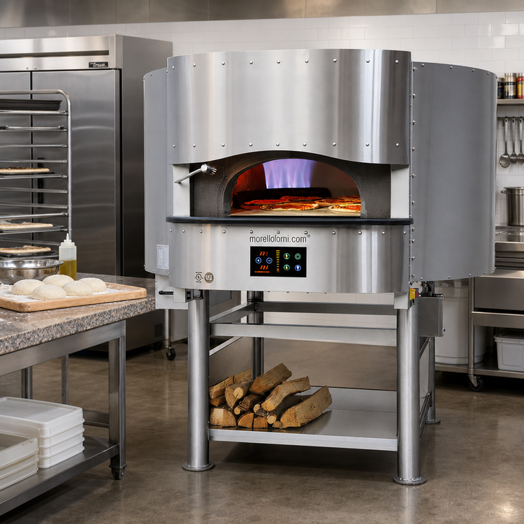 Product image #2 for Morello Forni PG100 Gas-Fired Round Pizza Oven with Stand Base, 39-Inch Inside Cooking Diameter