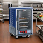 Thumbnail image #2 for Metro C5 Insulation Armour C535-HFC-L-BU Mobile Half-Height Heated Holding Cabinet, Clear Door, 17 Full-Size Pan Capacity, 120V