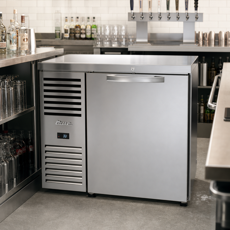 Product image #2 for True Premier Bar 36-Inch Pass-Thru Single-Zone Back Bar Cooler with 2 Solid Locking Doors