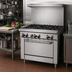 Thumbnail image #2 for Garland GFE Starfire Pro 36-Inch Gas Restaurant Range with 6 Open Burners, Standard Oven, and Electronic Spark Ignition