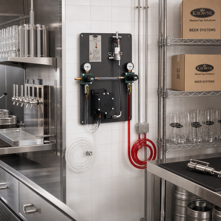 Product image #2 for Krowne MasterTap Beer Pump Panel with 1 Empty Keg Detector and 1 Beer Line