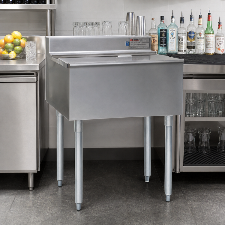 Product image #2 for Eagle Group 2200 Series Underbar Ice Bin/Cocktail Unit with 7-Circuit Cold Plate, 24 x 24 in., 125 lb. Capacity