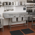 Thumbnail image #2 for Advance Tabco Regaline 3-Compartment Sink with Left & Right Drainboards, 20 x 20 x 14-Inch Bowls, 14-Gauge 304 Stainless Steel