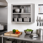 Thumbnail image #2 for John Boos WCO-36 36-Inch Wall-Mounted Stainless Steel Open Front Cabinet with Fixed Shelf