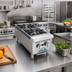 Thumbnail image #2 for Comstock-Castle 2 Burner Gas Countertop Hotplate, 12 Inch Wide, Stainless Steel, With Legs