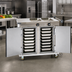 Thumbnail image #2 for Cres Cor Insulated Mobile Serving/Tray Make-Up Cabinet with 1 Heated Compartment, 2 Heated Wells, and 16 Tray Slides