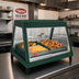 Thumbnail image #2 for Hatco Glo-Ray Full-Service Countertop Heated Display Case, 3-Pan, Straight Glass Front, Humidity, Rear Sliding Doors