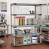 Thumbnail image #2 for MetroMax 4 Stationary Starter Polymer Shelving Unit with 4 Open-Grid Shelves, 42