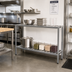 Thumbnail image #2 for New Age T-Bar Series 2-Tier Cantilevered Aluminum Shelving Unit, 72W x 20D x 48H