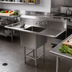 Thumbnail image #2 for John Boos Pro-Bowl 1-Compartment Sink with Left and Right Drainboards, 14-Inch Deep Bowl, 16-Gauge Stainless Steel