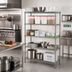 Thumbnail image #2 for Eagle Group Valu-Master 5-Tier Stationary Starter Wire Shelving Unit, 72W x 21D x 74H, Pewter Gray Epoxy Finish