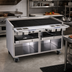 Thumbnail image #2 for Bakers Pride Dante Series 60-Inch Floor Model Gas Radiant Charbroiler with Round Rod Grate and Open Cabinet Base