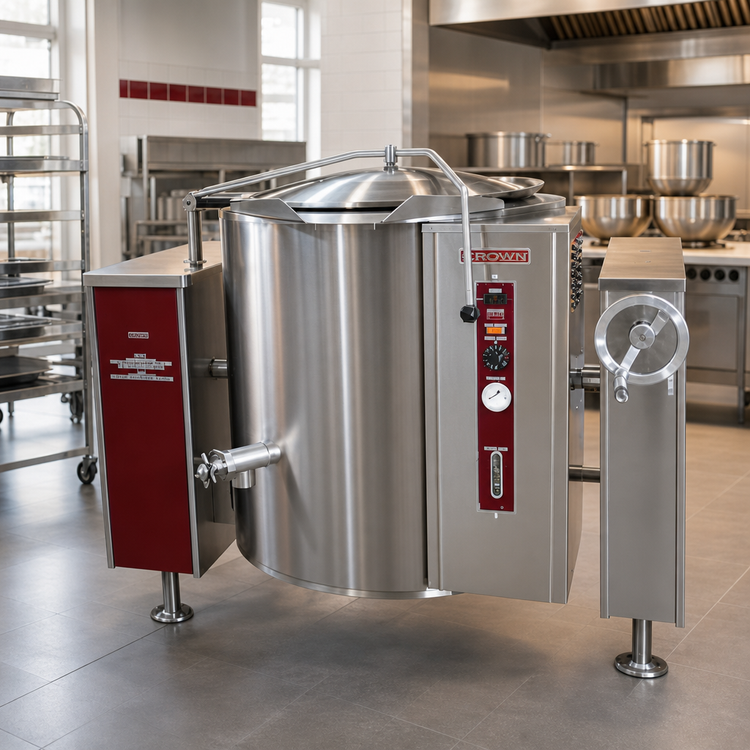 Product image #2 for Crown GLT-40F 40 Gallon Full-Jacket Tilting Gas Kettle