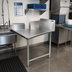 Thumbnail image #2 for BK Resources Straight Clean Dish Table, 36 Inch Wide, Left-to-Right Operation, Galvanized Legs