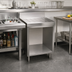 Thumbnail image #2 for Advance Tabco Underbar Basics 30-Inch Freestanding Stainless Steel Drainboard with Open Cabinet Base