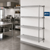 Thumbnail image #2 for Eagle Group 42 x 24 x 63 Inch 4-Tier Chrome Wire Add-On Shelving Unit