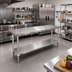 Thumbnail image #2 for Sapphire 72-Inch x 30-Inch 18/430 Stainless Steel Flat Top Work Table with Undershelf
