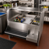 Thumbnail image #2 for Advance Tabco Prestige Supreme 44-Inch x 42-Inch Double Beverage Service Station with Right-Side Pass-Thru Ice Bin and 10-Circuit Cold Plate