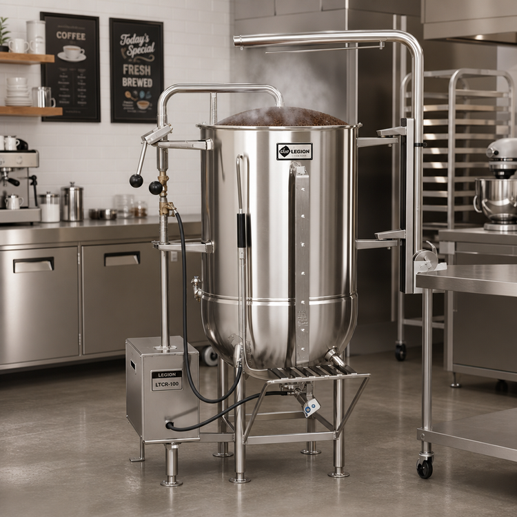 Product image #2 for Legion LTCR-100 100-Gallon Direct Steam Coffee Kettle