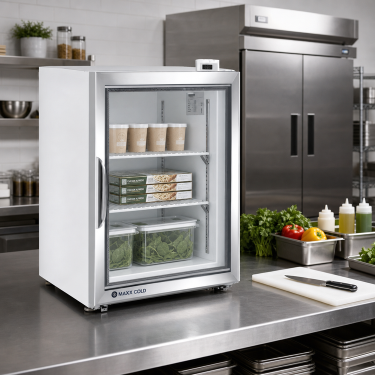 Product image #2 for Maxx Cold X-Series Countertop Freezer Merchandiser, One-Section, 3.5 Cu. Ft., Triple-Pane Glass Door