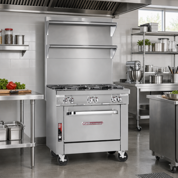 Product image #2 for Southbend Platinum 32-Inch Heavy Duty Gas Range with 6 Open Burners and Standard Oven