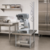 Thumbnail image #2 for Advance Tabco 24-Inch x 24-Inch x 24-Inch Stainless Steel Equipment Stand with Utensil Rack and Galvanized Undershelf