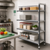 Thumbnail image #2 for Cambro Camshelving Elements XTRA 21 x 60 x 84 Inch 4-Shelf Vented Stationary Add-On Polymer Shelving Unit, Speckled Gray