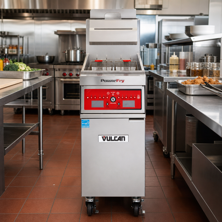 Product image #3 for Vulcan PowerFry3 1TR45C Free-Standing Gas Fryer with Programmable Computer Controls