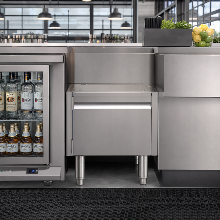 Product image #2 for Glastender ACB-16 Underbar Add-On Cabinet Base with One Hinged Door, 16-Inch Wide