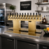 Thumbnail image #2 for Glastender Double-Sided 24-Faucet Glycol-Cooled Countertop Draft Dispensing Tower, Polished Brass Finish