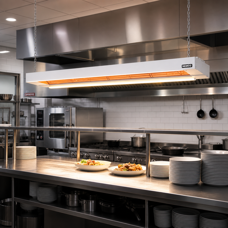 Product image #2 for Nemco Remote-Controlled Dual Infrared Strip Heater with Lights, 48 Inch, 208V