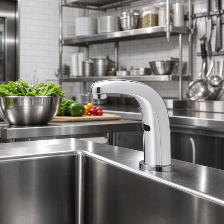 Product image #2 for Equip Touchless Electronic Sensor Faucet, Single Hole Deck Mount, Chrome-Plated Brass