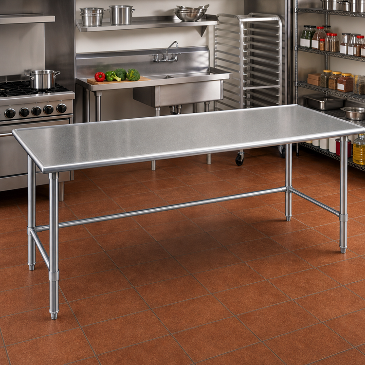 Product image #2 for Eagle Group Spec-Master 120" x 36" Stainless Steel Work Table with 14-Gauge 300 Series Top