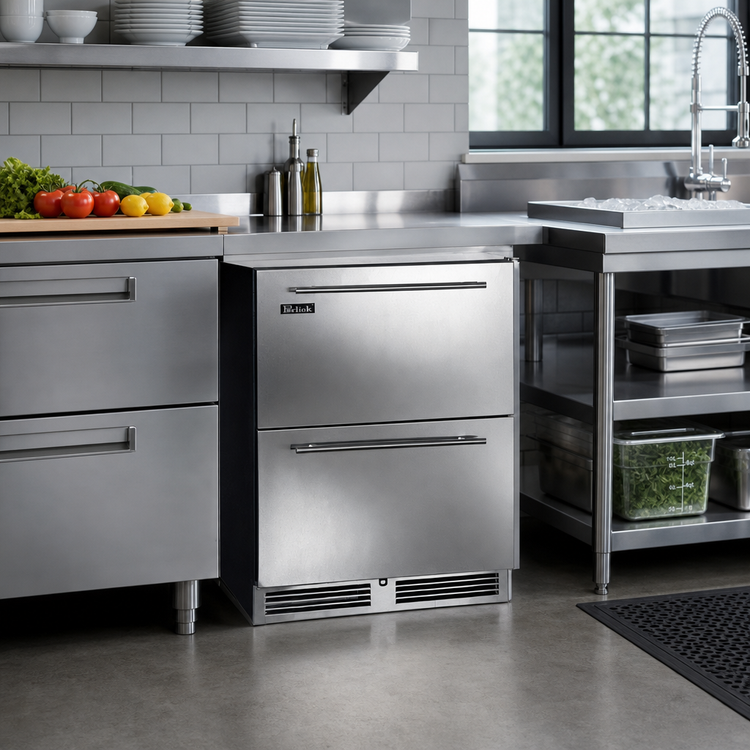 Product image #2 for Perlick 23-7/8-Inch ADA-Height Undercounter Single-Section Drawer Freezer, Self-Contained, Stainless Steel