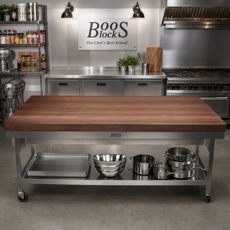 Product image #2 for John Boos Boos Block 84-Inch x 32-Inch American Black Walnut Edge Grain Kitchen Countertop