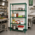 Thumbnail image #2 for Eagle Redi-Pak 4-Tier Stationary Wire Shelving Unit, 36W x 18D x 63H, Green Epoxy