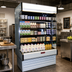 Thumbnail image #2 for Howard-McCray 35E Series Self-Contained Dairy Open-Air Merchandiser, 75-Inch Wide, 4-Tier, Black, LED-Lit