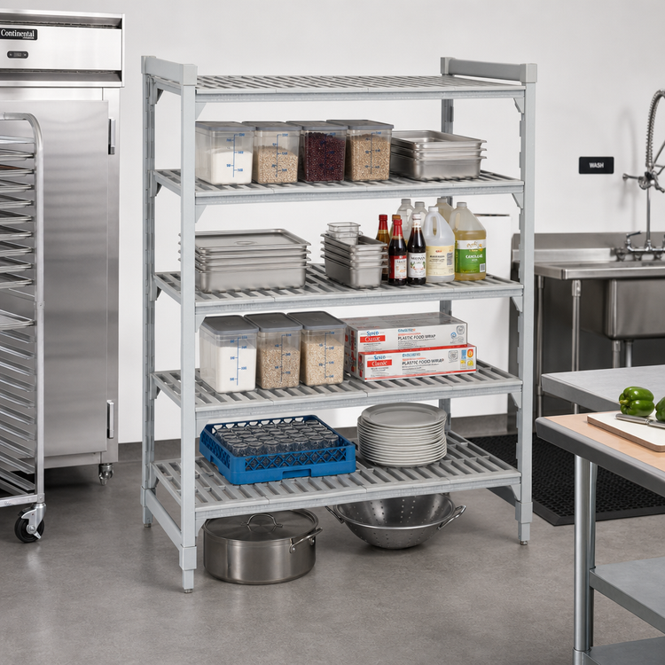 Product image #3 for Camshelving Premium 21 x 54 x 72-Inch 5-Tier Vented Stationary Starter Polymer Shelving Unit