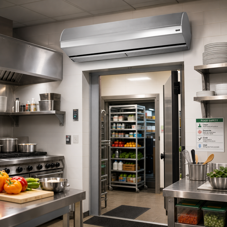 Product image #3 for Berner Architectural Icon 10 Electric Heated Air Curtain, 48-Inch Opening Width, 1/2 HP, Wall or Top Mount